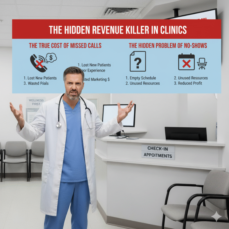 The Hidden Revenue Killer in Clinics: How AI Receptionists Eliminate Missed Calls and No-Shows